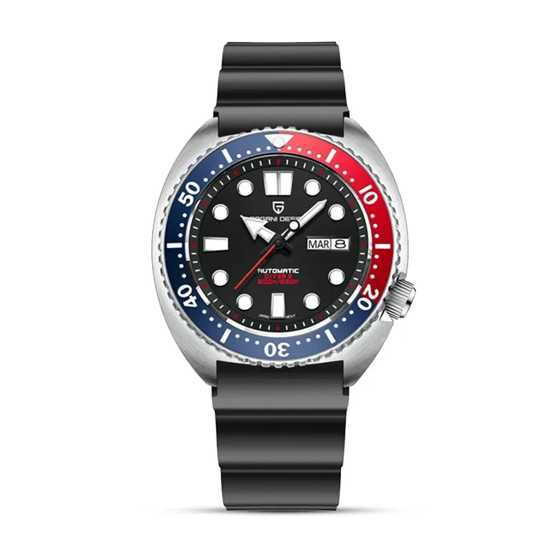 Pagani Design PD-1696 Turtle Black Strap Automatic Men's Watch